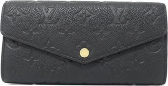 Louis Vuitton Black Monogram Empreinte Long Wallet (Bi-Fold) (Pre-Owned)