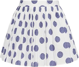 Moschino Gonna in cotone con pieghe - Bianco