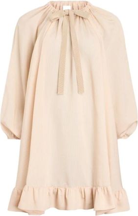 Patou Kleedjes, Dames, Beige, S, Nylon, Korte Jurk