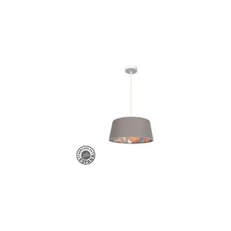 Fabrilamp Fabrilamp - L&aacute;mpara De Techo Colgante 40d Tunez 1xe27 Blanco/topo-estampado