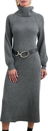 Rails Carrie Midi Dress In Charcoal Heather