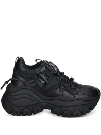 Buffalo 80mm Lola buckle lace-up sneakers - Black