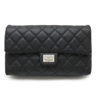 Chanel Black Grained Calfskin Clutch Bag Fanny Pack (Pre-Owned)