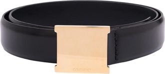 Orciani Omkeerbare leren riem in twee tinten - Heren - Riemen - Zwart - 100 CM - Accessoires