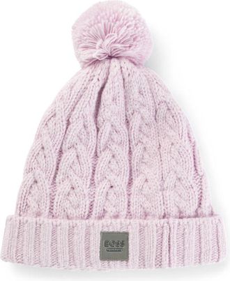 BOSS Equestrian lightweight bobble hat with fleece inner