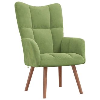 vidaXL Sill&oacute;n De Relax De Terciopelo Verde Claro Vidaxl