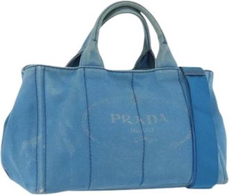 Prada Pre-owned Tote Bags, female, Blue, Size: ONE SIZE Pre-owned Vintage Tote Bag