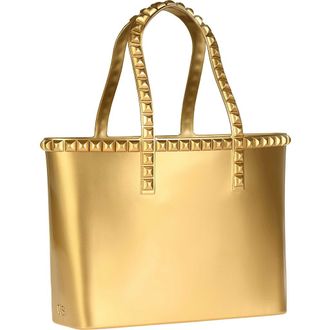 Carmen Sol Seba Mid Tote Jumbo Studs in Gold at Nordstrom, Size Medium