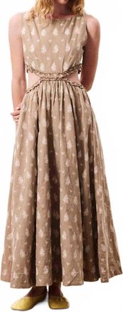 FRNCH Stellaria Maxi Dress In Marron Glace