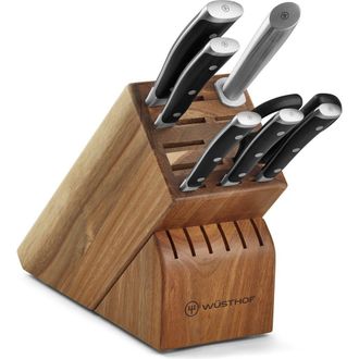 W&uuml;sthof Classic Ikon 8-Piece Knife Block Set in Black at Nordstrom