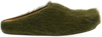 Marni Fussbett Sabot - Heren - Slip ons - Groen - 44 EU - Leer - Schoenen