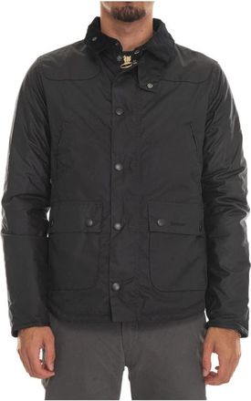 Barbour Korte Harrington jas met fluwelen kraag - Heren - Zomerjassen - Blauw - M - Katoen - Jassen