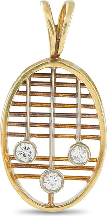 Luxury Bazaar 14K Yellow Gold 0.30ct Diamond Pendant MF02-091626
