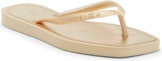 Arezzo Metallic Flip Flop in Platino at Nordstrom, Size X-Large