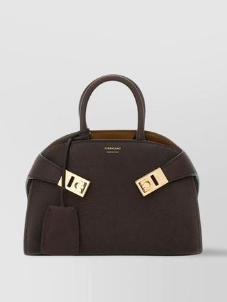 Ferragamo detachable strap top handle gold-tone hardware
