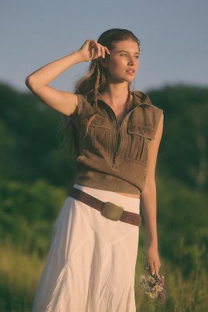 Pilcro Funnel-Neck Vest Top
