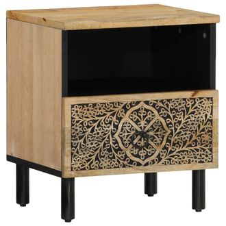 vidaXL Mesita De Noche De Madera Maciza De Mango 40x33x46 Cm Vidaxl