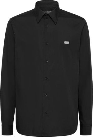 Philipp Plein Heren, Overhemden, Zwart, Maat: 2XL Katoen