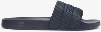 Tommy Hilfiger Mens Hilfiger Perforated Pool Slide - Navy - US 11.5 / EU 45