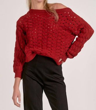 Elan Adrienne Sweater In Red