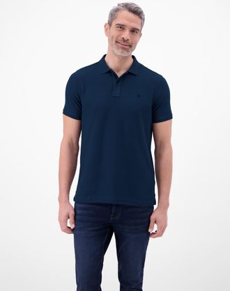 Lerros Poloshirt LERROS Poloshirt mit COOL & DRY Funktion in Piqu&eacute;-Qualit&auml;t, Herren, Gr. XXL, storm blau, 60% Baumwolle, 40% Polyester, ohne Ausschnitt, Shir