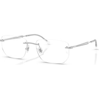 Ray-Ban 54mm Irregular optical glasses in Silver at Nordstrom