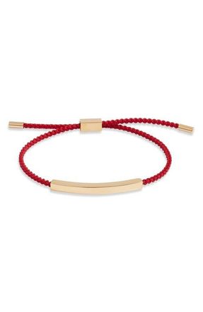 Clifton Wilson Braided Slider Bracelet in Red at Nordstrom