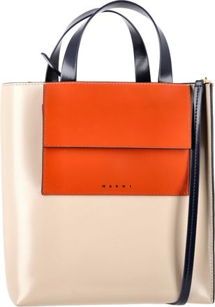 Marni Marni Small Museo Tote Bag in Multicolor Leather