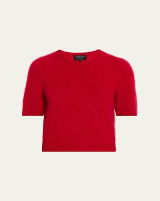 Rag & Bone Jada Cashmere Short-Sleeve Sweater