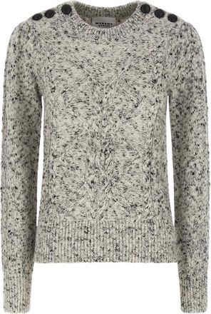 Isabel Marant Anastasia Sweater - Dames - Ronde hals truien - Grijs - XS - Katoen - Truien & Vesten