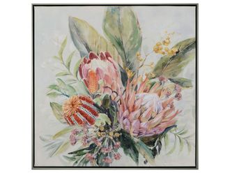 Schubiger M&ouml;bel Bild mit Rahmen Rosafarbene Protea-Bl&uuml;ten