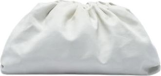 Bottega Veneta Pre-owned Pouch - Dames - Vintage Clutch - Wit - ONE Size - Leer - Vintage