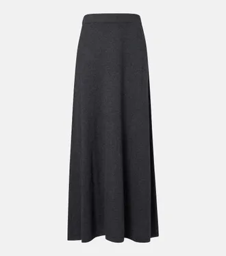 Lisa Yang Gonna midi Adrienne in cotone e cashmere