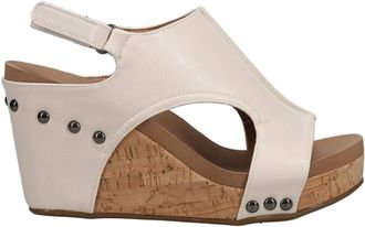 Corkys Footwear Womens Tiffanee Wedge Sandals In Ivory
