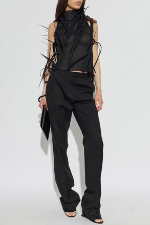 Tom Ford Creased Trousers, Womens, Black