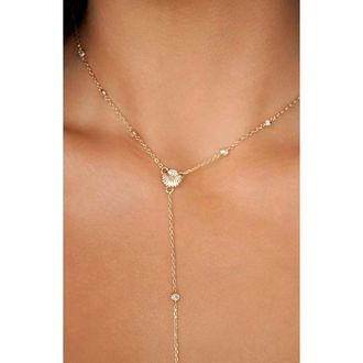 Ettika Santorini Shell Y-Necklace in Gold at Nordstrom