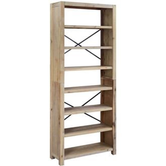 vidaXL 7-Tier Bookcase 80x30x200 cm Solid Wood Acacia Vidaxl