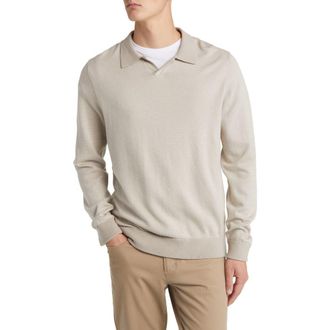 Vince Birds Eye Wool Blend Johnny Collar Top in Pumice Rock/Pearl at Nordstrom Rack, Size Xx-Large