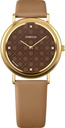 Jowissa Swiss Quartz Watch - Dames - Horloges - Bruin - ONE Size - Leer - Accessoires