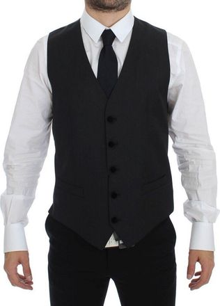 Dolce & Gabbana Mens Black Wool Vest Classic Style - Size EU 48 (Mens)