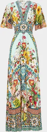 Camilla Magic Of The Mercado Silk Maxi Dress