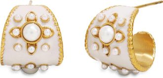 Petit Moments Daisy Huggie Hoop Earrings in Gold at Nordstrom