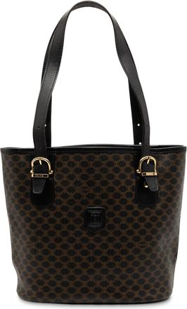 Celine Borsa tote Macadam in tela cerata 1997 - Marrone
