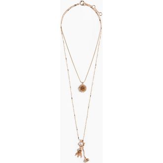 H&M Two-strand Pendant Necklace in Gold-Colored at Nordstrom