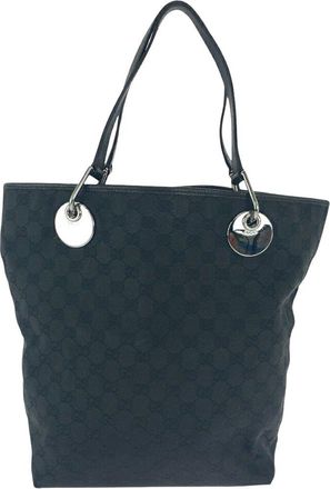 Gucci Black Gg Canvas Tote (Authentic Pre-Loved)