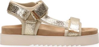 Maruti Beau Gold Sandal - Dames - Sandalen - Geel - 41 EU - Leer - Schoenen