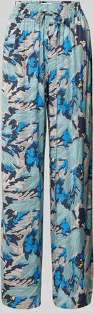 Schiesser Straight Leg Pyjama-Hose mit gelegten Falten Modell Mix+Relax in Blau, Gr&ouml;&szlig;e 36