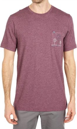 Travis Mathew Off The Radar T-Shirt In Heather Mauve Wine