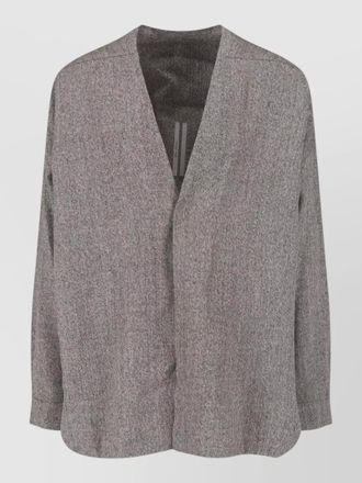 Rick Owens jacket long sleeves button detailing textured fabric