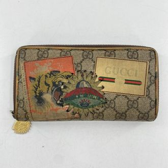 Gucci Brown Gg Supreme Long Wallet (Bi-Fold) (Pre-Owned)